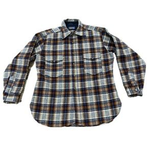 Vintage Pendleton Men’s XL Shirt Plaid Heavy Wool Button Down Shacket Jacket USA